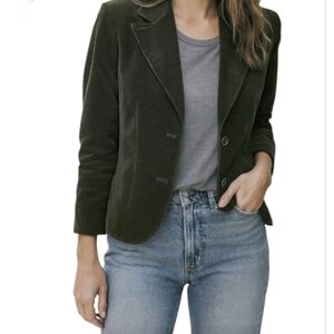 August Silk Hunter Green Velveteen Corduroy Taylored Jacket Business Casual 10